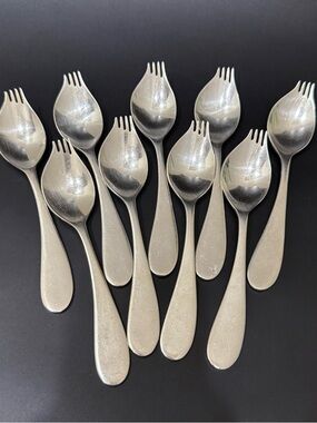 Lot of 9 CORBY HALL Silver-plated Georgette French Utensil Ergonomic Sporks